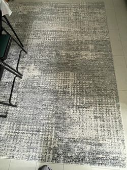 Rug, Large, Grey and White Color