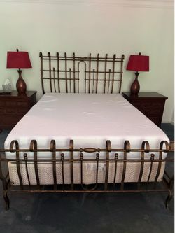 Queen iron bed frame