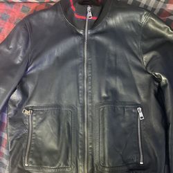 Gucci Leather Bomber Jacket