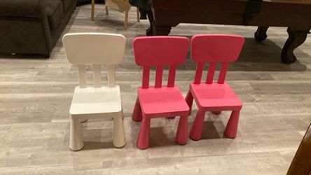 3 IKEA children chairs