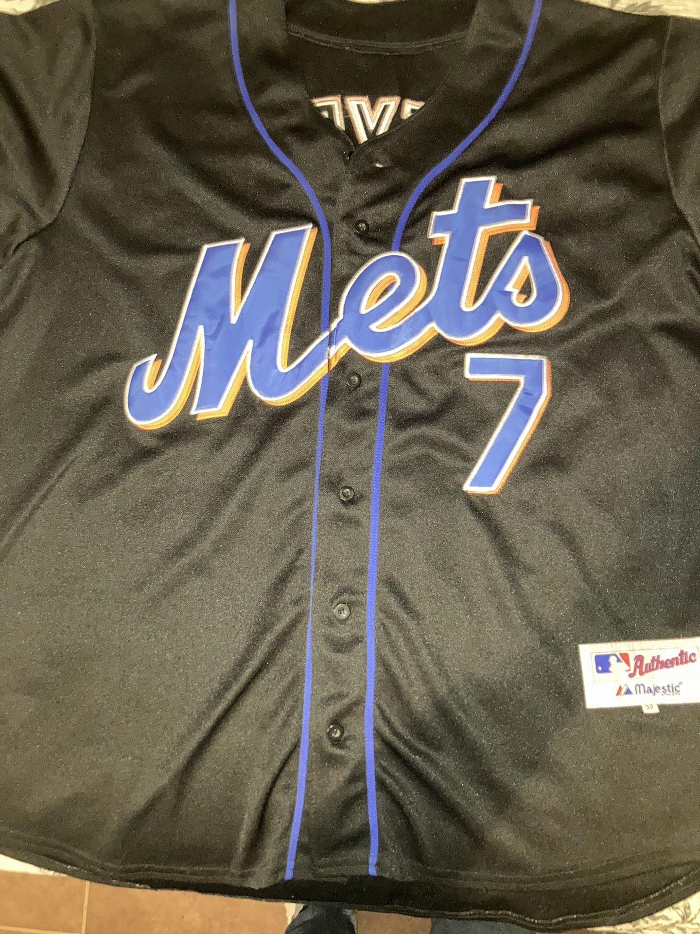 2 Mets Reyes Jerseys Black & Blue