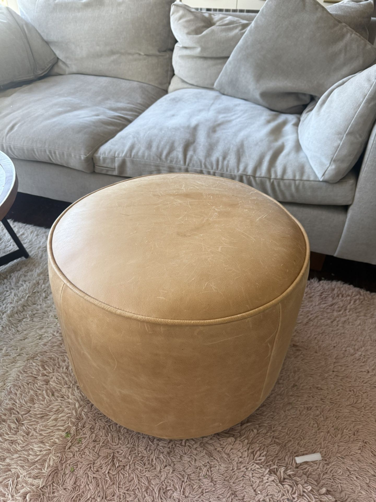 Four Hands Butterscotch Ottoman