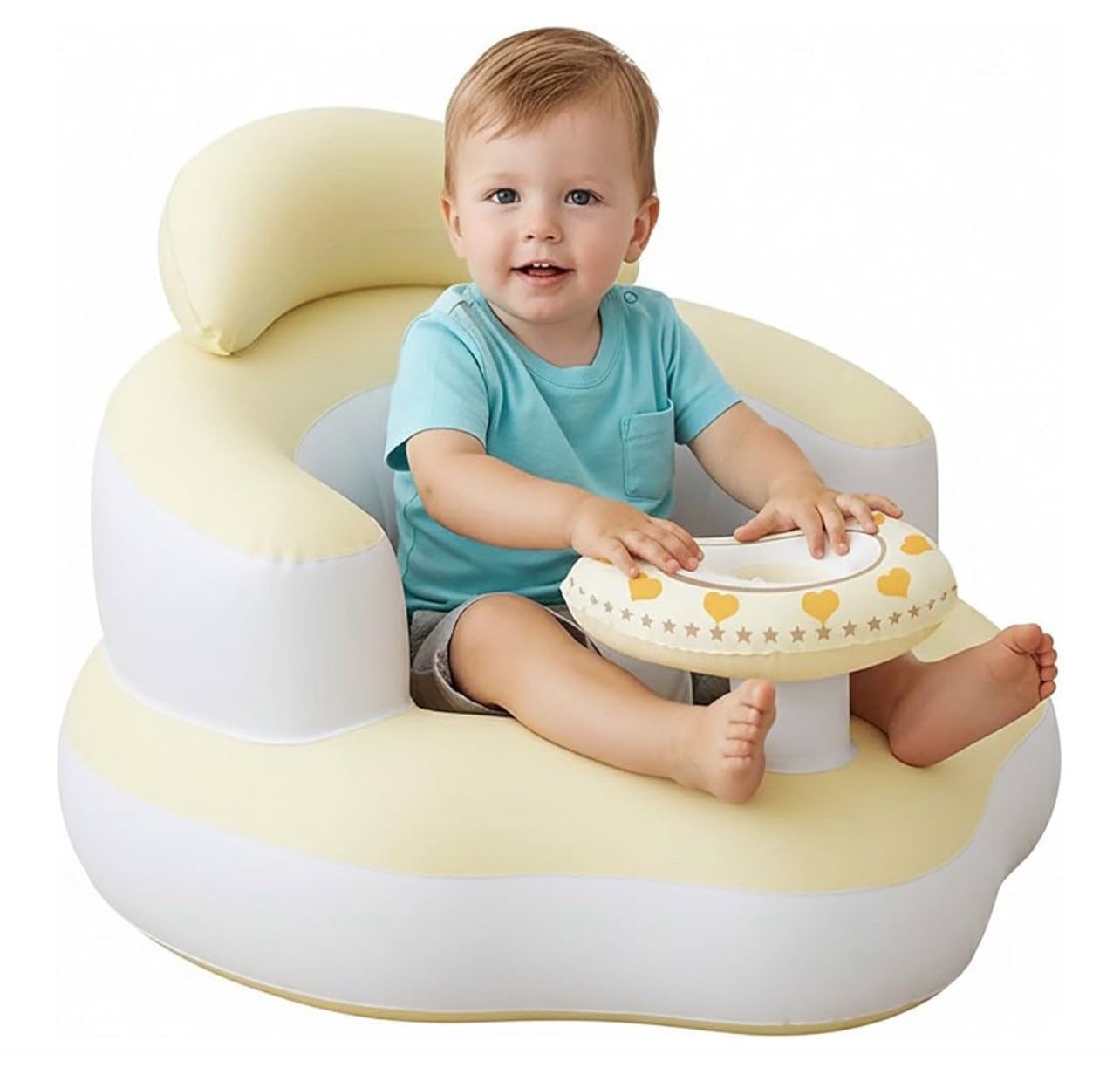 Inflatable Baby Seat, Built-in Air Pump Baby Chair