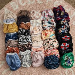 34 Pocket Cloth Diapers + 50 Inserts 
