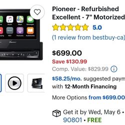 Single Din Pioneer 7"