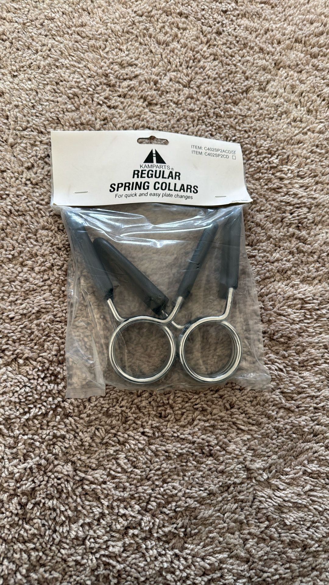 OLYMPIC Barbell SPRING COLLAR WITH GRIPS