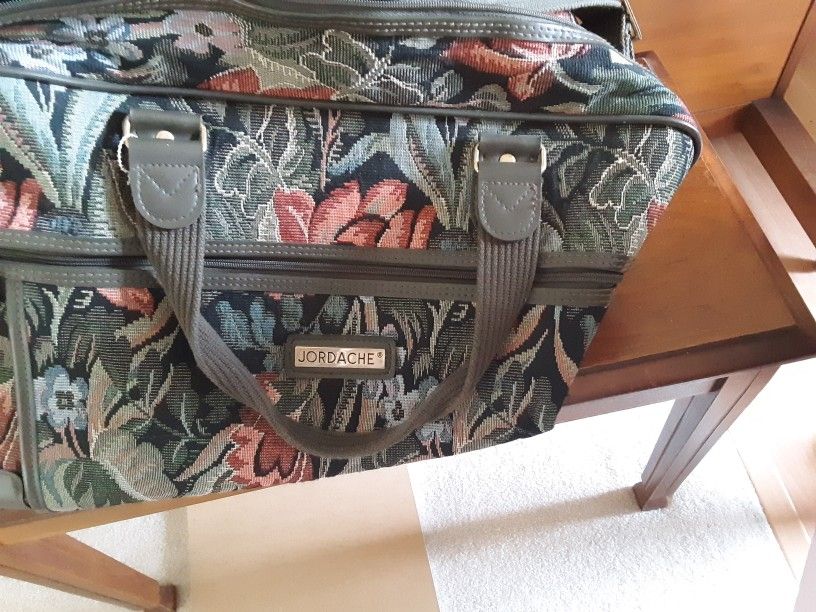 Jordache Carry On Bag With Tapestry Design