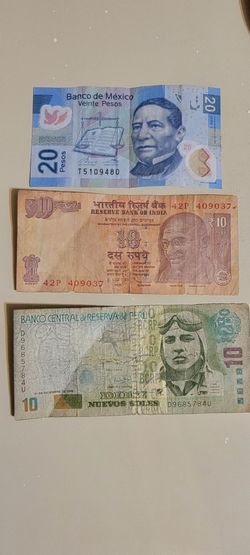 Money from India  🇮🇳 , Peru 🇵🇪 y Mexico 🇲🇽