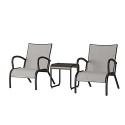 3-Piece Outdoor Bistro Set Aluminum Patio Conversation Set