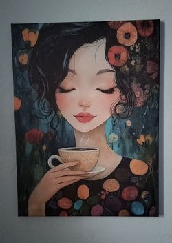 New wraparound canvas print size 12x16. Ready to hang