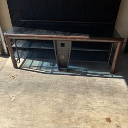 3 Glass Shelved TV Stand