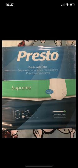 Adult diapers size large