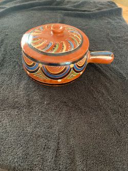 Mexican Redware Bean Pot