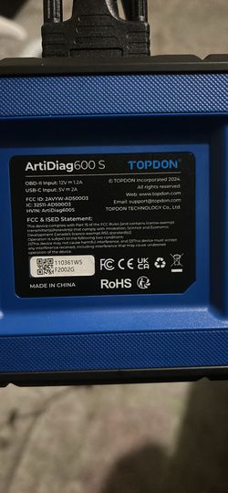 TopDon artidiag600s car diagnostics scanner