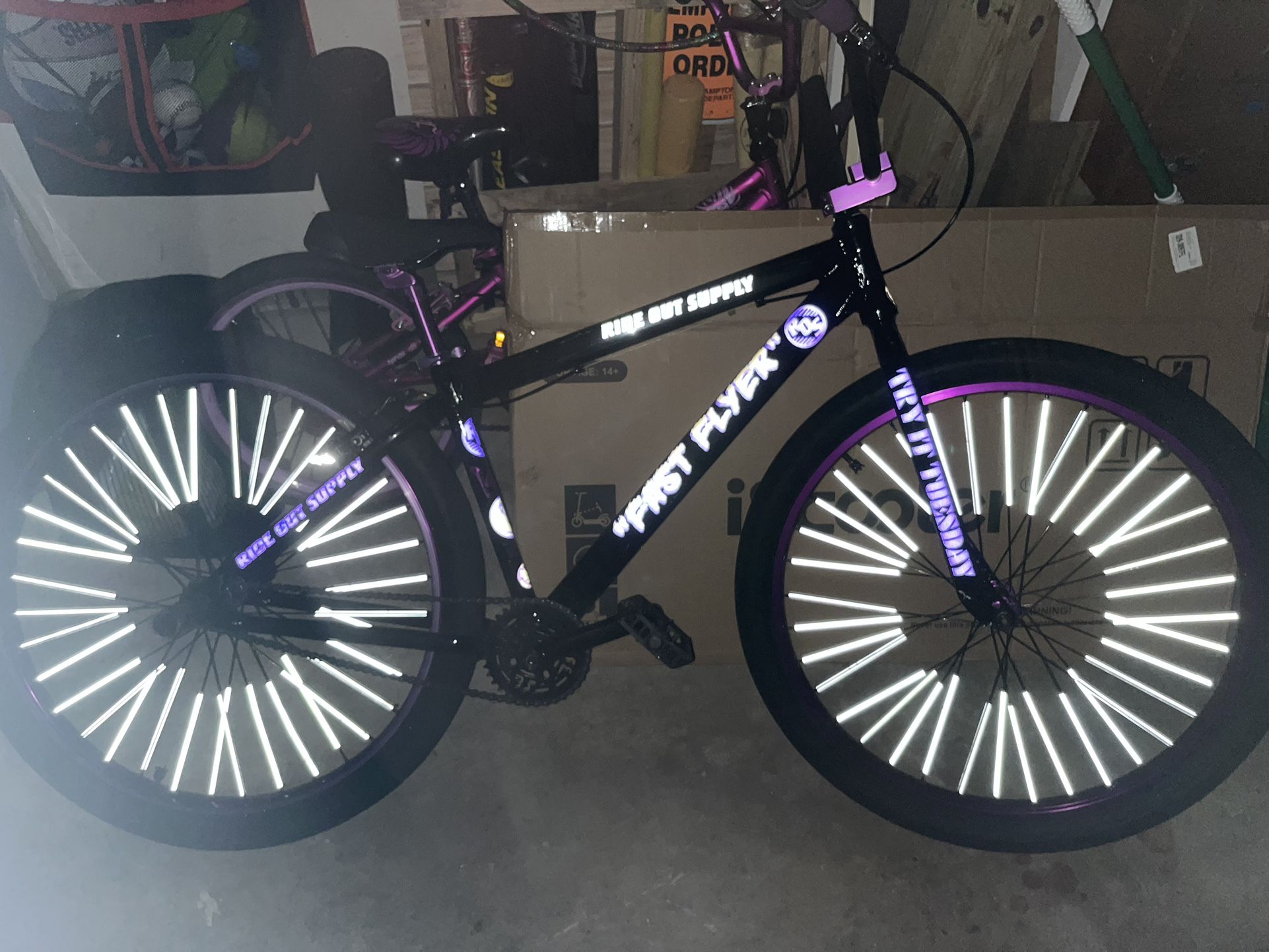 Purple Stealth Mode Se Bike Stealth Mode Se Big Flyer Black