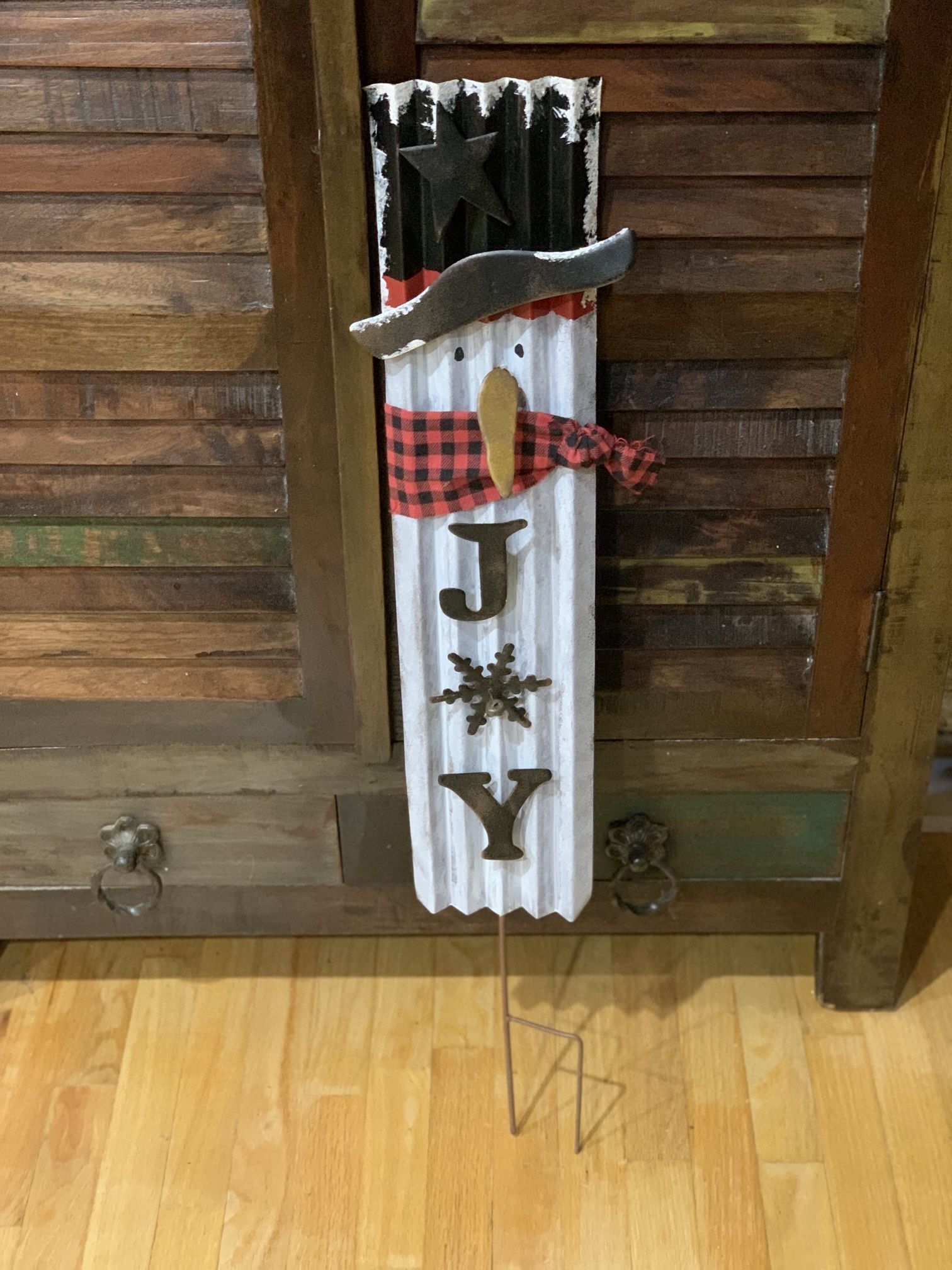 Metal Yard Snowman Decoration