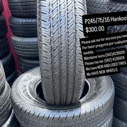 P245/75/16 Hankook Semi New All Four 98% TREAD LIFE 