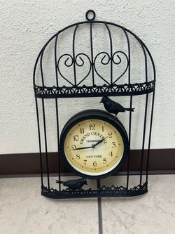 Gorgeous Metal Birdcage Wall Clock