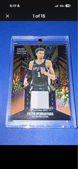 2025-2026 Topps Victor Wembanyama Woven Wonders Relic 15/25 GAME WORN !!!