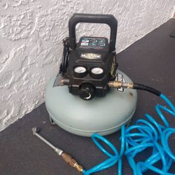 Air Compressor 3 Gallon with Husky Hose Dual Head Air Chuck Tire Inflator Tool Kit