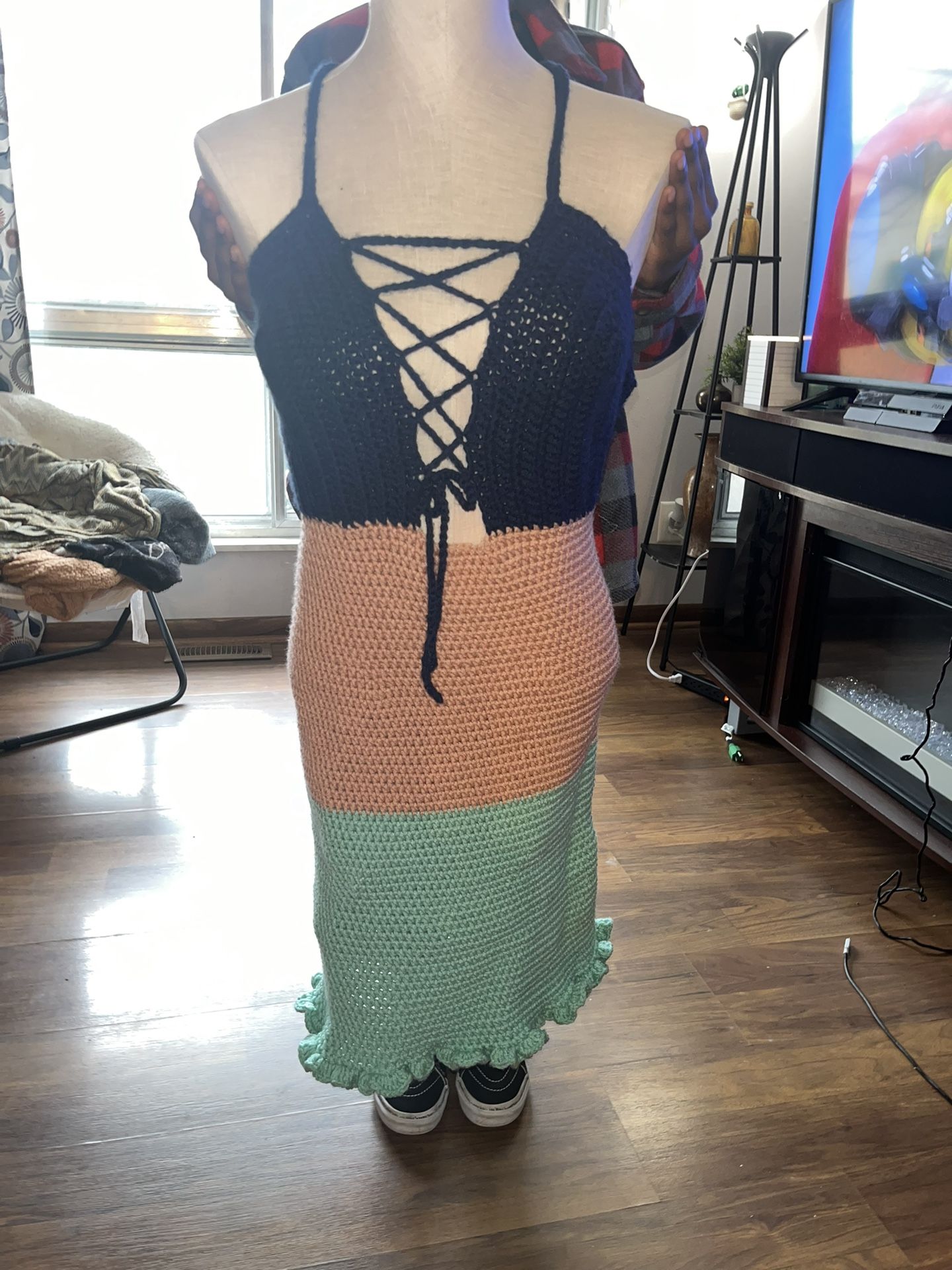 Handmade crochet dress