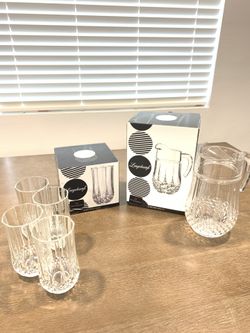 Longchamp Cristal D’arques 4 Highball 12oz glass Brand New