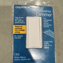 Lutron Diva Dimmer Switch for 0-10V LED/Fluorescent Fixtures, 3.75-Amp, Single-Pole or 3-Way, White