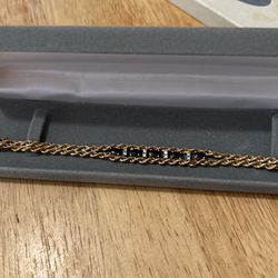 7” 14kt  Tanzinite Bracelet