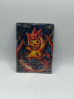 Non TCG Pokemon Pikachu Fan Art Card