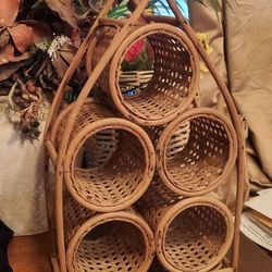 Rattan Wine Bottle Holder 