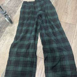 SKIMS Unisex Fleece Pajama Pants Black Plaid L/Cozy Lounge Sleepwear