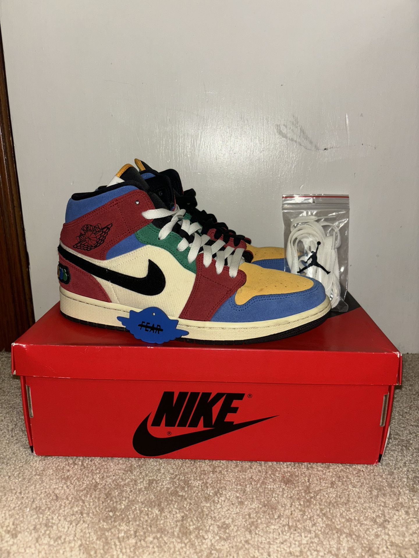 Jordan 1 Mid Fearless Blue Size 9.5 M
