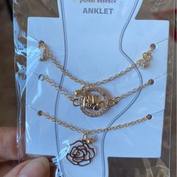 Nicole 3-piece Anklet Bracelets