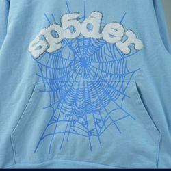 Sp5der Hoodie Sky Blue Small 