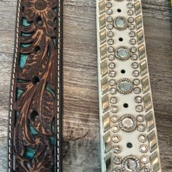 Embellished Leather Belts