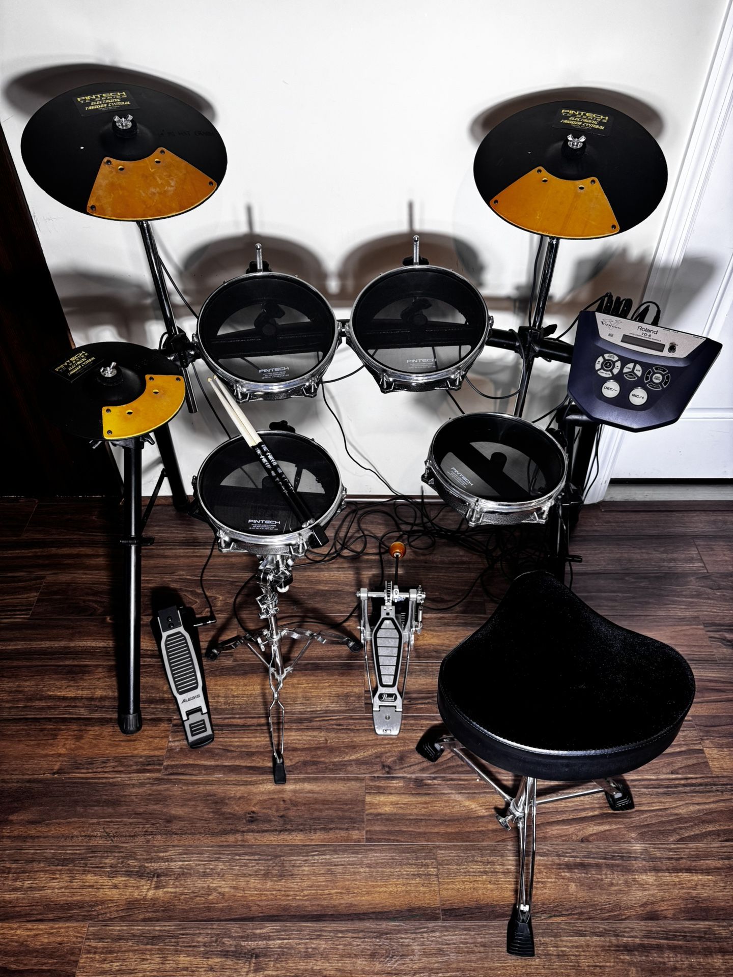 Pintech USA Spirit Electronic Drum Set w/ Roland TD-6 Module