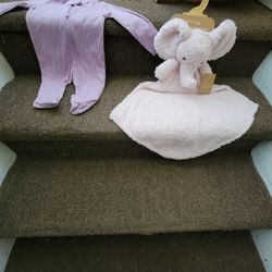 Pink elephant wrap with  CARTERS ONESIE DOUBLE ZIPPER