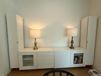 IKEA Besta Credenza & Tall cabinets