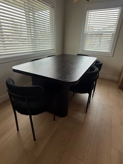 Black Dining table set