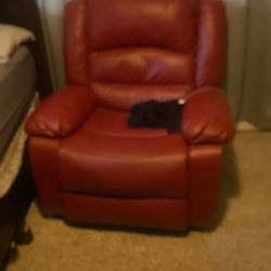 Red Leather recliner 