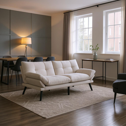 Carmel 70" Upholstered Convertible Futon Sofa Bed with Adjustable Backrest and Armrests