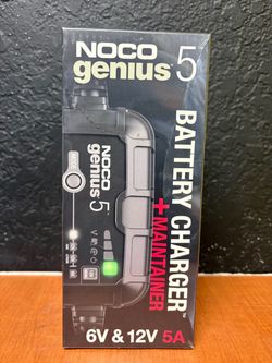 NOCO GENIUS5 6V/12V 5A Smart Battery Charger, Trickle Charger and Maintainer New