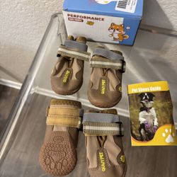 QUMY Dog Shoes for Large Dogs, Medium Dog Boots & Paw Protectors for Winter Snowy Day, Summer Hot Pavement, Water-Resistant in Rainy Weather, Outdoor 