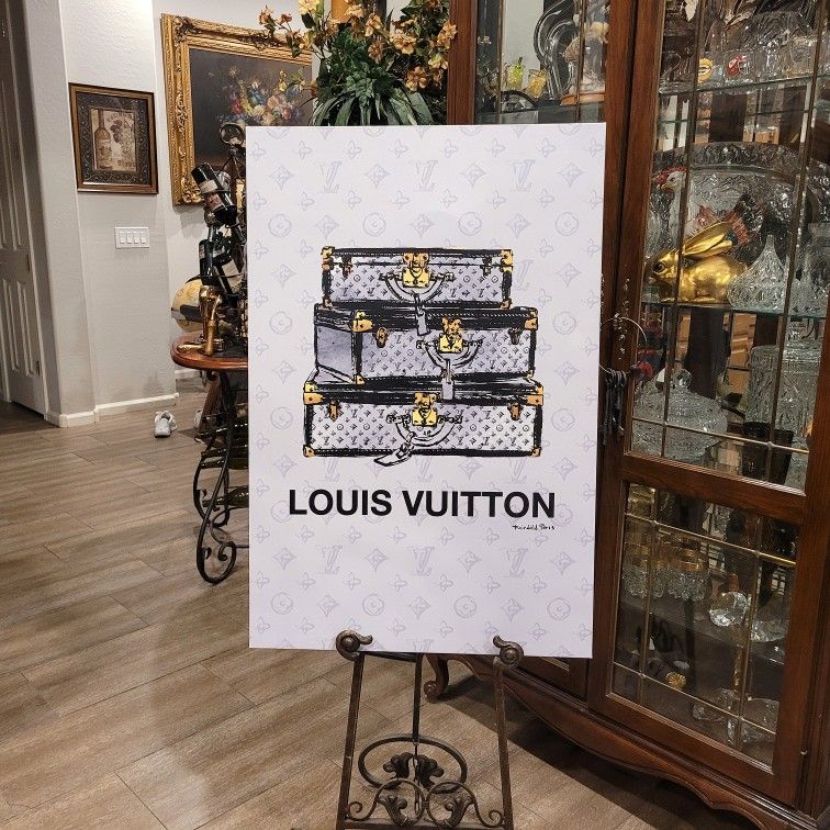Fairchild Paris Louis Vuitton Trunks Luggage Canvas Wall Art Print 24 X 36