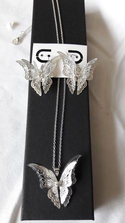 Sterling Silver Set / Earrings and Necklace