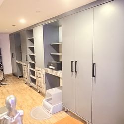 Custom Modular Storage Wall Unit – 17.5 ft – Excellent Condition