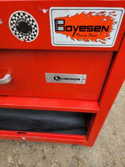 Lumidor Red Metal Tool Cabinet