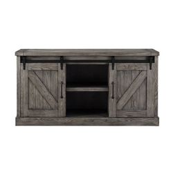 60" TV Console, Barn Door Entertainment Stand $160