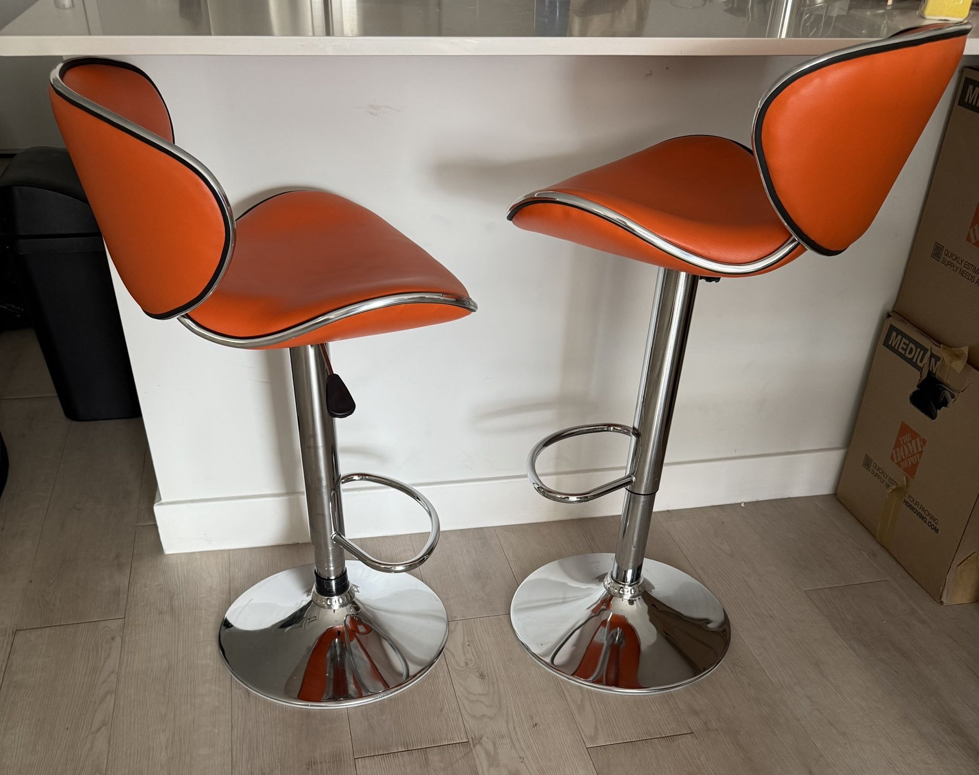 Orange Barstools