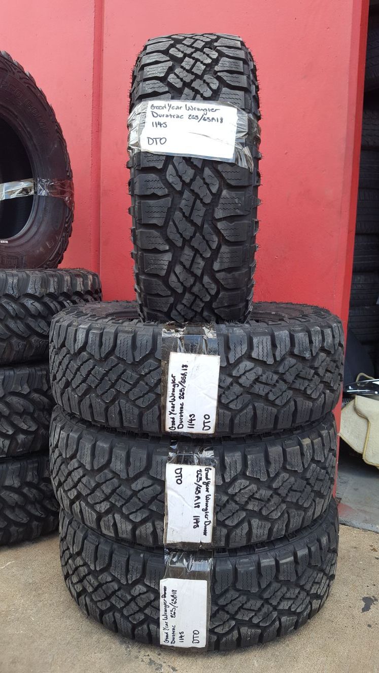 A TAKE OFF SET OFF TIRES GOODYEAR WRANGLER DURATRAC FOR CHEVY SILVERADO GMC  DEALLI. for Sale in Houston, TX - OfferUp